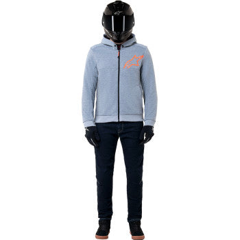 IN STOCK ALPINESTARS Chrome v2 Sport Hoodie - Heather Gray/Red Fluo - Small 4200325-9199-S
