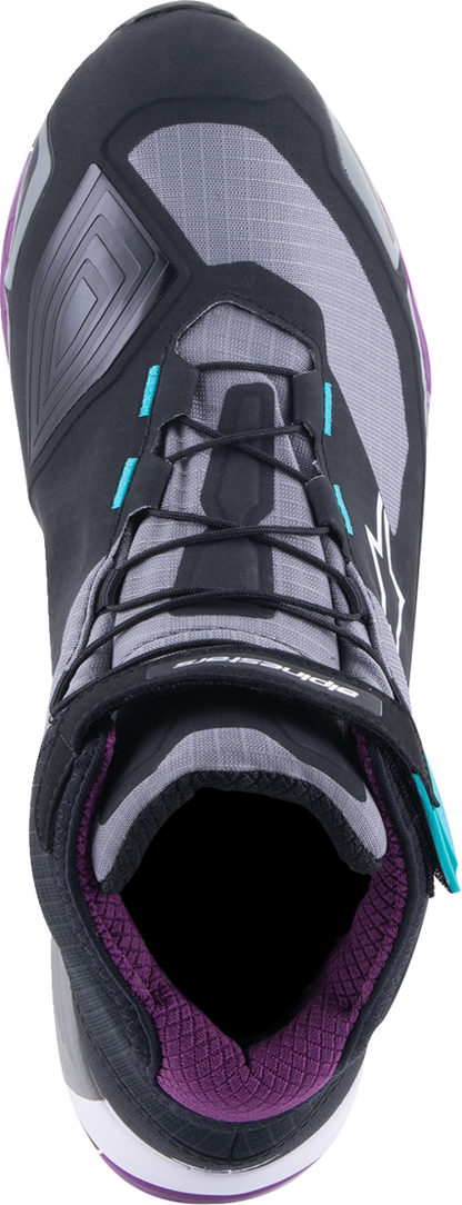 ALPINESTARS Stella CR-X Drystar® Shoes - Black/Gray/Teal/Purple - US 8 261152313708