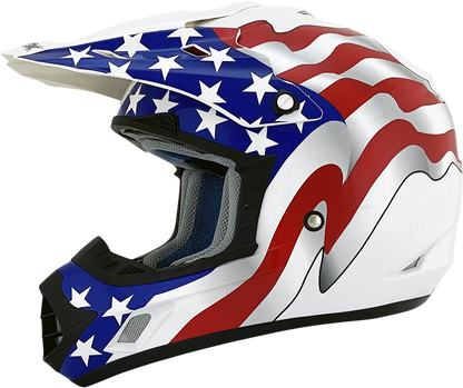 AFX FX-17 Helmet - Flag - White - Small 0110-2375