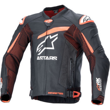 ALPINESTARS GP Plus R v4 Rideknit® Leather Jacket - Black/Red Fluo/White - US 50 / EU 60 3100324-1321-60