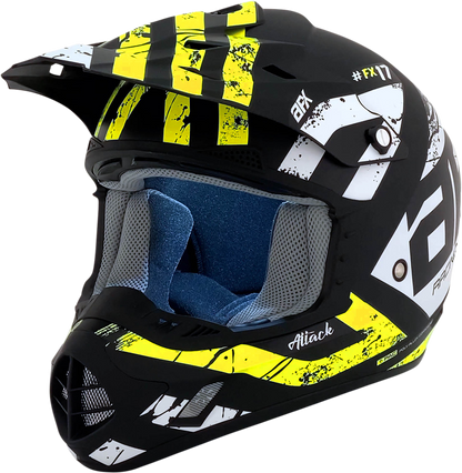 AFX FX-17 Helmet - Attack - Matte Black/Hi-Vis Yellow - Medium 0110-7174