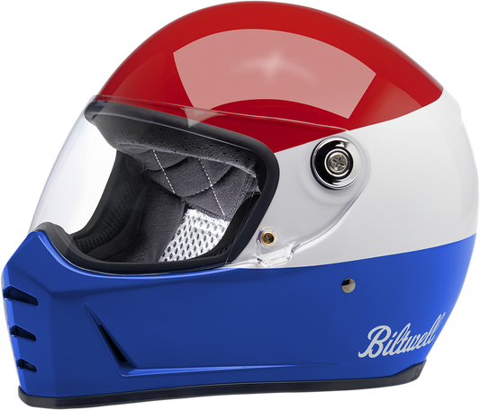 BILTWELL Lane Splitter Helmet - Gloss Podium Red/White/Blue - Small 1004-549-102