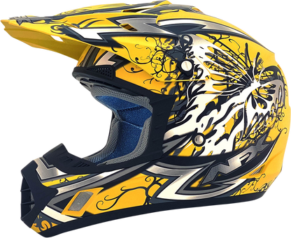 AFX FX-17 Helmet - Butterfly - Matte Yellow - Small 0110-7132