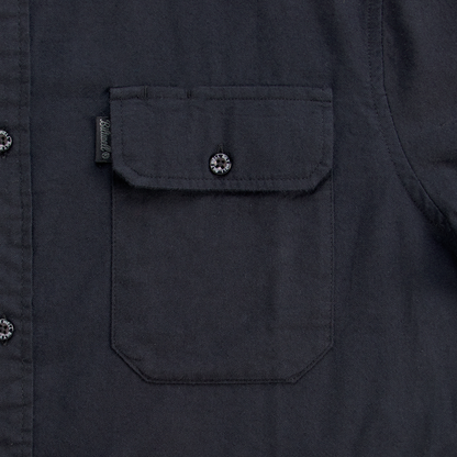 BILTWELL Blackout Lightweight Flannel - Large 8145-068-004