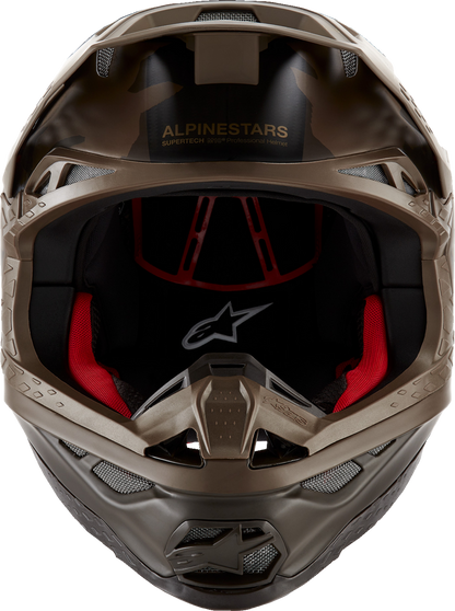 ALPINESTARS Supertech M10 Helmet - Squad - MIPS® - Dark Brown/Gold - Medium 8302823-839-MD