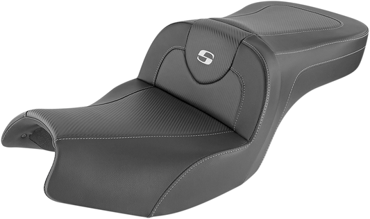 SADDLEMEN Roadsofa Seat - Carbon Fiber - Without Backrest - Black - Indian I20-06-185