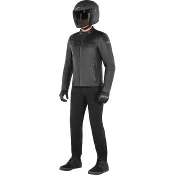 ALPINESTARS Blacktrack Leather Jacket - Black - Large 3103824-1100-L