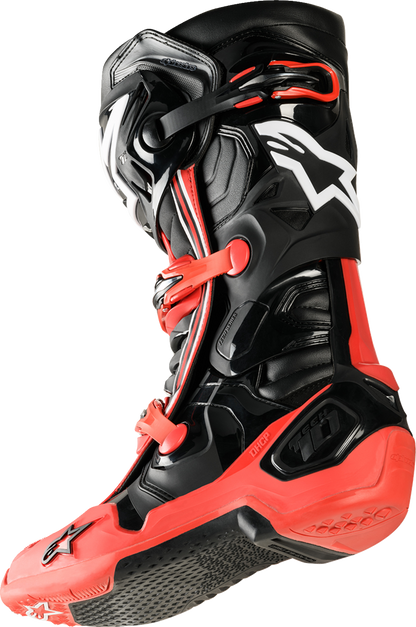 ALPINESTARS Tech 10 Boots - Black/Red Fluorescent - US 7 2010020-1030-7