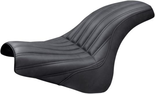 SADDLEMEN Knuckle 2-Up Seat - Ribbed - Black 818-28-047K