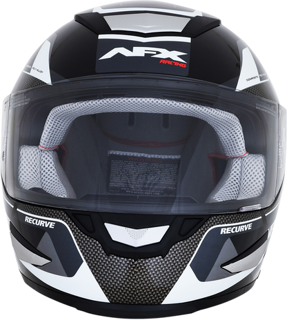 AFX FX-99 Helmet - Recurve - Black/White - Medium 0101-11117
