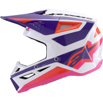 ALPINESTARS SM3 Helmet - Heat - Gloss White/Purple/Pink - XL 8301026-2052-XL
