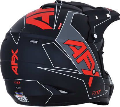 AFX FX-17 Helmet - Aced - Matte Black/Red - XL 0110-6487