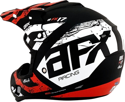 AFX FX-17Y Helmet - Attack - Matte Black/Red - Large 0111-1404