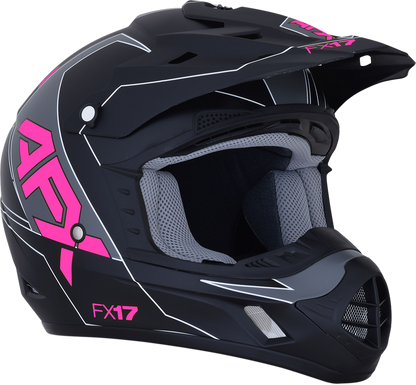 AFX FX-17 Helmet - Aced - Matte Black/Pink - Medium 0110-6511
