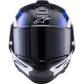 ALPINESTARS  Supretech R10 Helmet - 22.06 - Arius - Gloss Black/White/Blue - Medium 8203926-1647-M