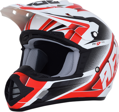 AFX FX-17 Helmet - Force - Pearl White/Red - Medium 0110-5245