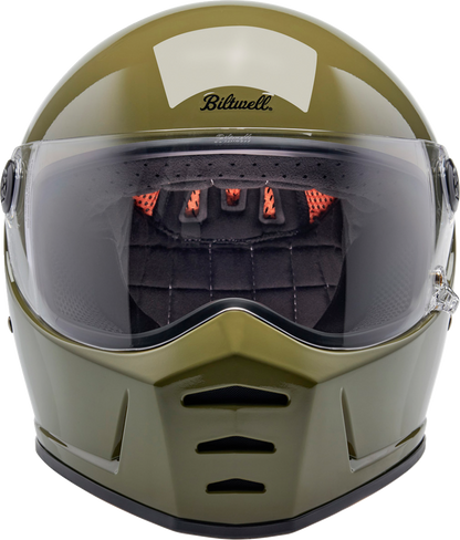 BILTWELL Lane Splitter Helmet - Gloss Olive Green - Small 1004-154-502