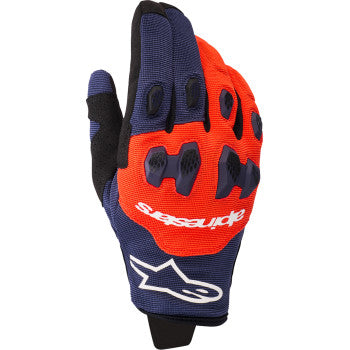 ALPINESTARS Pro-Dura Gloves - Navy/Hot Orange/White - Large 3560425-7162-L