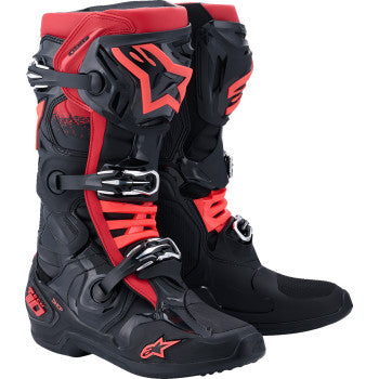 ALPINESTARS Tech 10 Boots - Black/Red - US 8 / EU 42 2010020-13-8