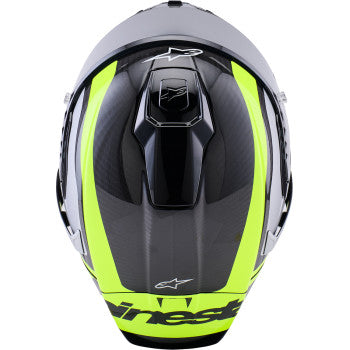 ALPINESTARS  Supertech R10 Helmet - 22.06 - Arius - Gloss Black/Silver/Yellow Fluo - Small  8203926-1699-S