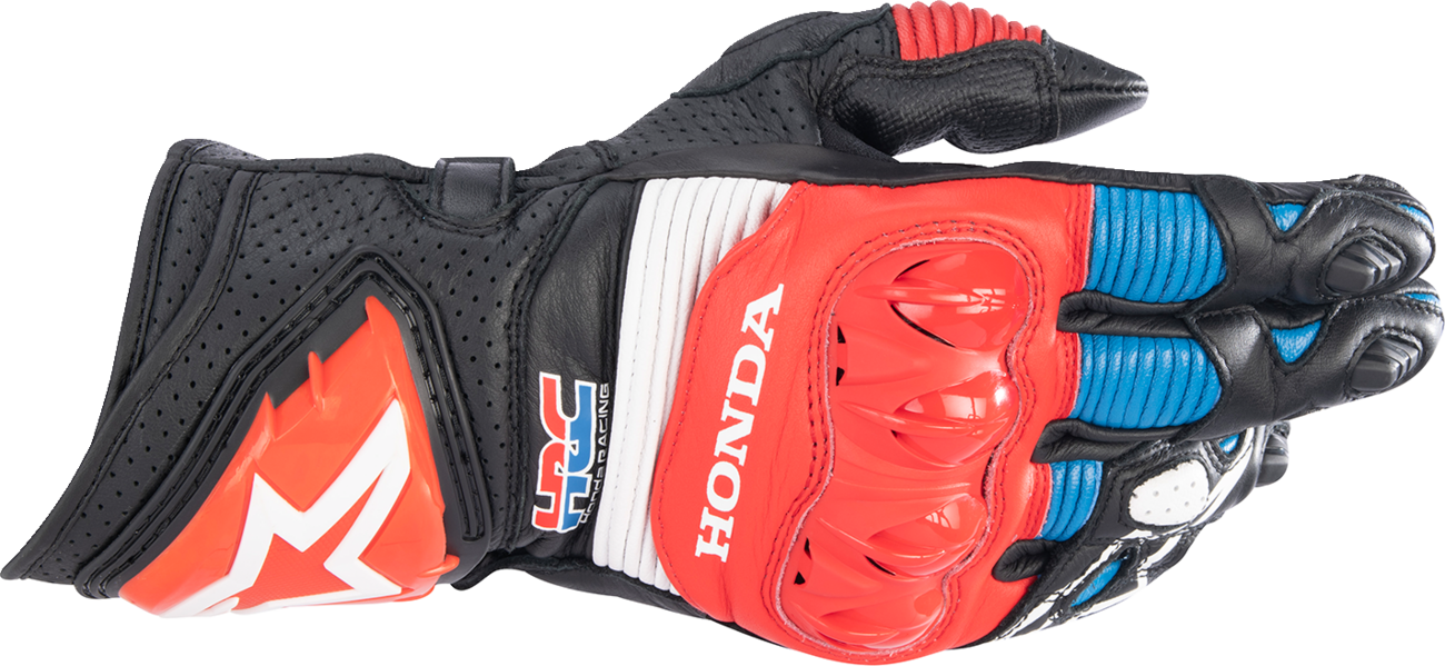 ALPINESTARS Honda GP Pro R3 Gloves - Black/Bright Red/Blue - 3XL 3556223-1317-3X