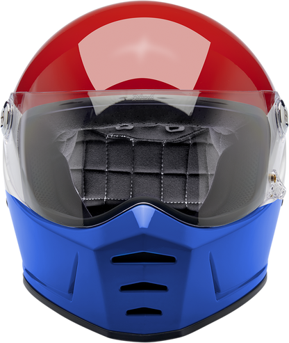 BILTWELL Lane Splitter Helmet - Gloss Podium Red/White/Blue - Large 1004-549-104
