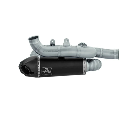 71163PKR Ducati Panigale V4  Streetfighter   V4S 2025-2026  Arrow Exhaust slip on Black Racing Double Black  Titanium Works Silencers