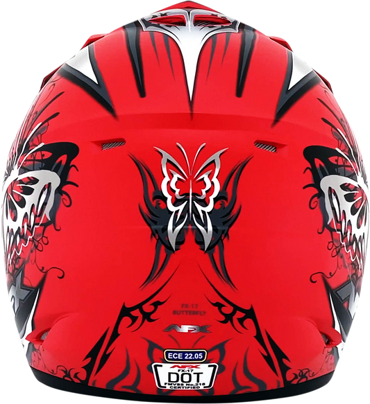 AFX FX-17 Helmet - Butterfly - Matte Ferrari Red - Medium 0110-7118