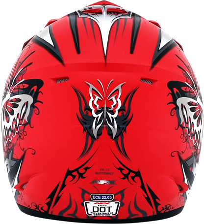 AFX FX-17 Helmet - Butterfly - Matte Ferrari Red - Large 0110-7119