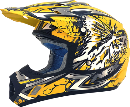 AFX FX-17Y Helmet - Butterfly - Matte Yellow - Medium 0111-1394