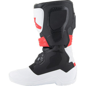 ALPINESTARS Youth Tech3S Boots - White/Black/Red - US 3 2014024-2030-3
