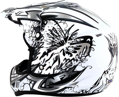 AFX FX-17 Helmet - Butterfly - Matte White - XS 0110-7126