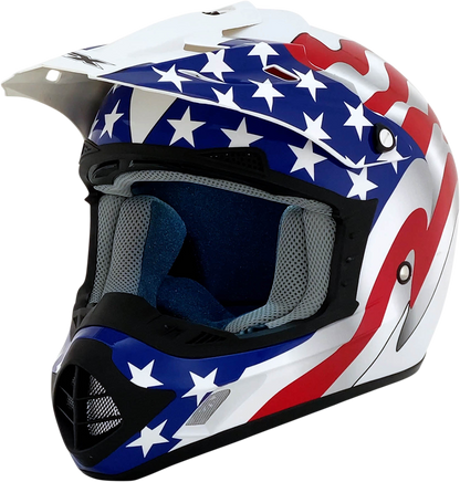 AFX FX-17 Helmet - Flag - White - XS 0110-2374