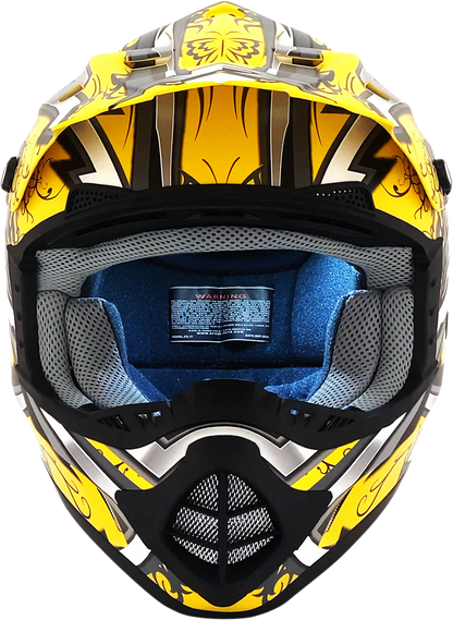 AFX FX-17Y Helmet - Butterfly - Matte Yellow - Medium 0111-1394