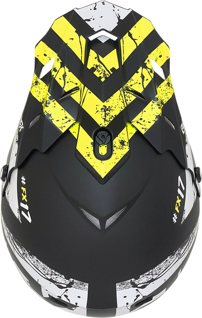 AFX FX-17Y Helmet - Attack - Matte Black/Hi-Vis Yellow - Small 0111-1414