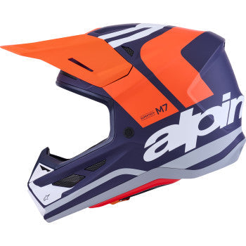 ALPINESTARS SM7 Helmet - Core - Matte Orange/Blue - Large 8301826-408-L