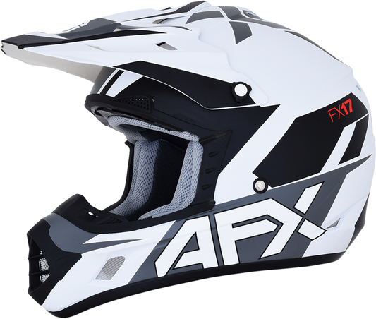 AFX FX-17 Helmet - Aced - Matte White/White - Medium 0110-6495
