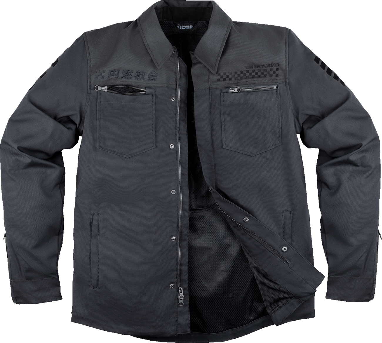 IN STOCK ICON Upstate Canvas National Jacket - Black - Large 2820-6562