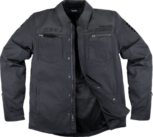 IN STOCK ICON Upstate Canvas National Jacket - Black - Large 2820-6562