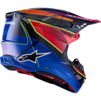 ALPINESTARS Supertech M10 Helmet - MIPS® - Era - Gloss Blue/Red/Yellow Fluo - Small 8301223-7356-S