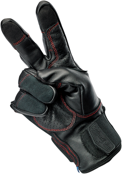 BILTWELL Belden Gloves - Redline - Medium 1505-0108-303
