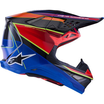 ALPINESTARS Supertech M10 Helmet - MIPS® - Era - Gloss Blue/Red/Yellow Fluo - Small 8301223-7356-S