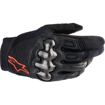 ALPINESTARS Megawatt V2 Gloves - Black/Fluo Red - 2XL 3565023-1030-2X