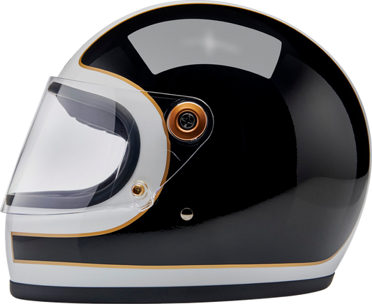 BILTWELL Gringo S Helmet - Gloss White/Black Tracker - 2XL 1003-566-506