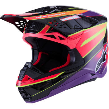 ALPINESTARS Supertech M10 Helmet - MIPS® - Era - Gloss Pink/Violet/Yellow Fluo - XS 8301223-3145-XS
