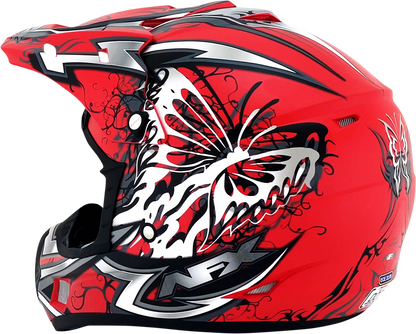 AFX FX-17Y Helmet - Butterfly - Matte Ferrari Red - Medium 0111-1385