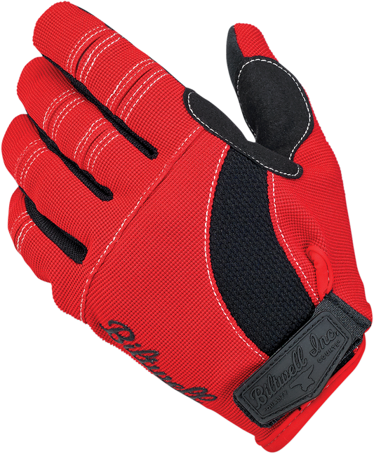 BILTWELL Moto Gloves - Red/Black/White - Medium 1501-0804-003