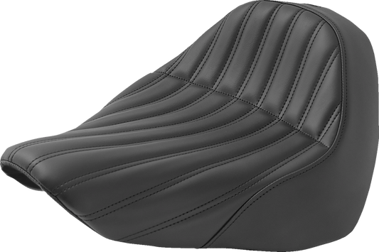 SADDLEMEN Knuckle Solo Seat - Ribbed - Black 818-27-0023