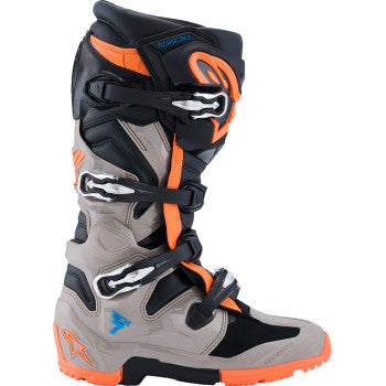ALPINESTARS Tech 7 Enduro Boots - Black/Warm Gray/Fluorescent Orange - US 7 2010426-1562-7