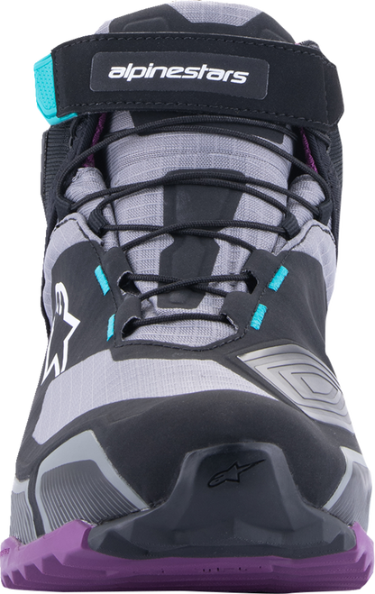 ALPINESTARS Stella CR-X Drystar® Shoes - Black/Gray/Teal/Purple - US 8 261152313708
